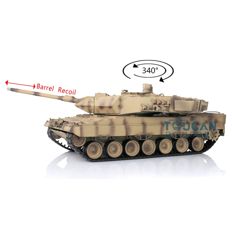 1/16 HENG LONG 7.0 배럴 리코일 메탈 Ver 독일 Leopard2A6 RC 탱크 3889 TH17649-SMT4